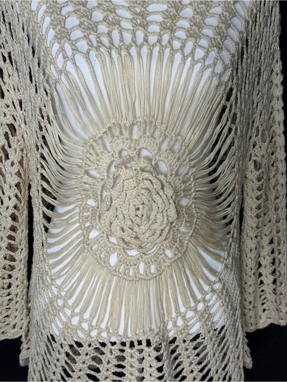 Gorgeous Crochet Swim Cover-Up Tunic Style  - natural boho look